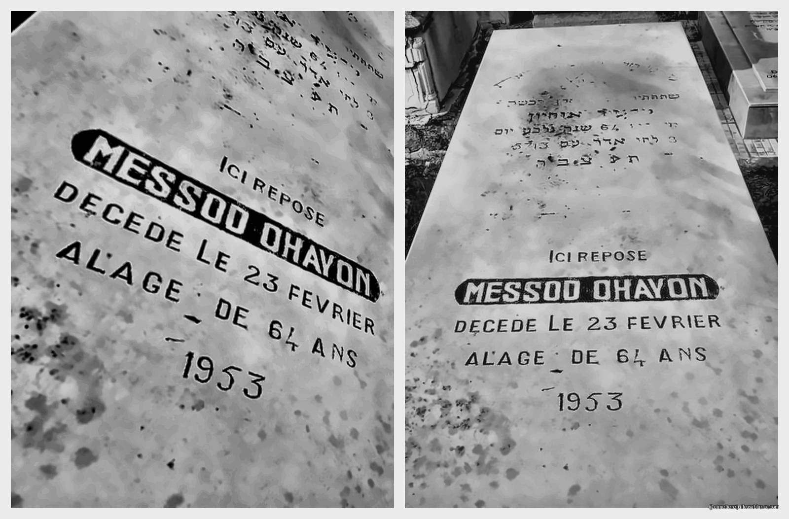 Pierre tombale de messod ohayon