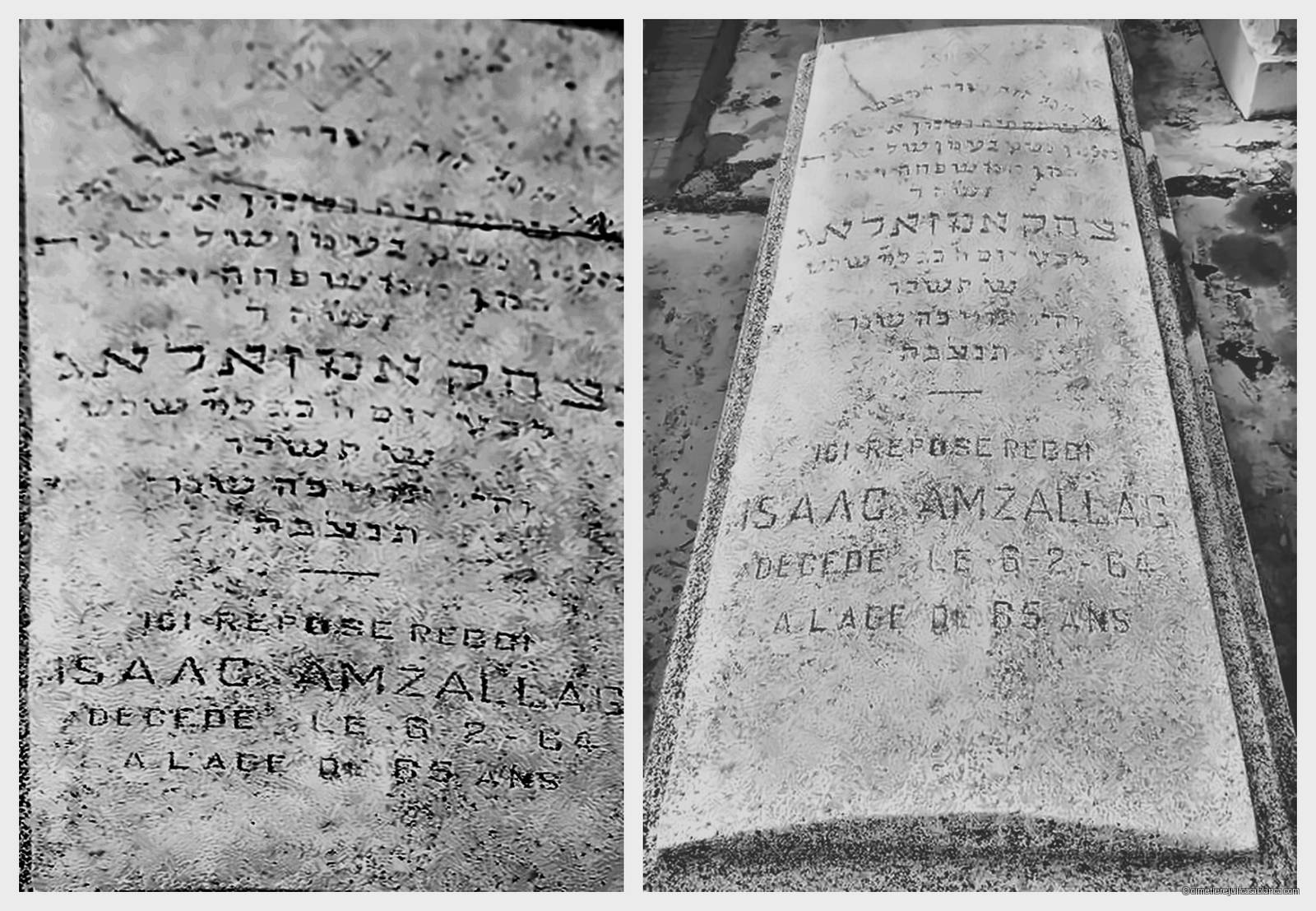 Pierre tombale de isaac amzallag