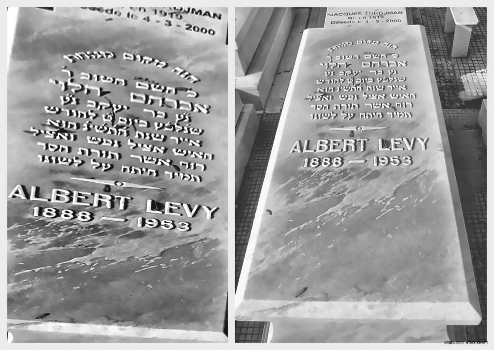 Pierre tombale de albert abraham levy