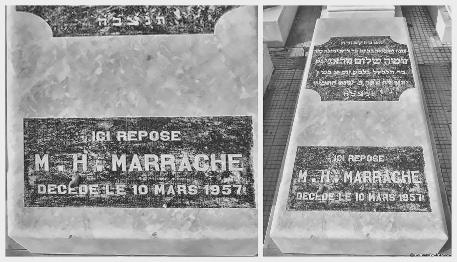 Pierre tombale de moshe marrache