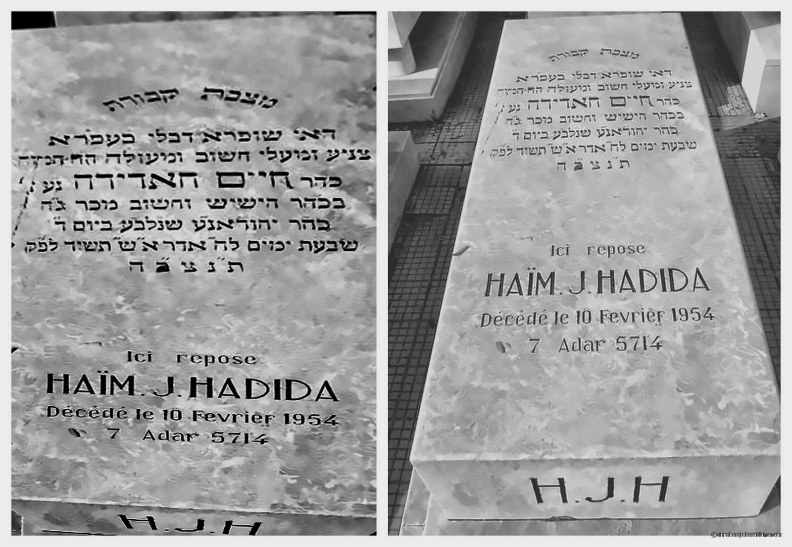 Pierre tombale de haim hadida