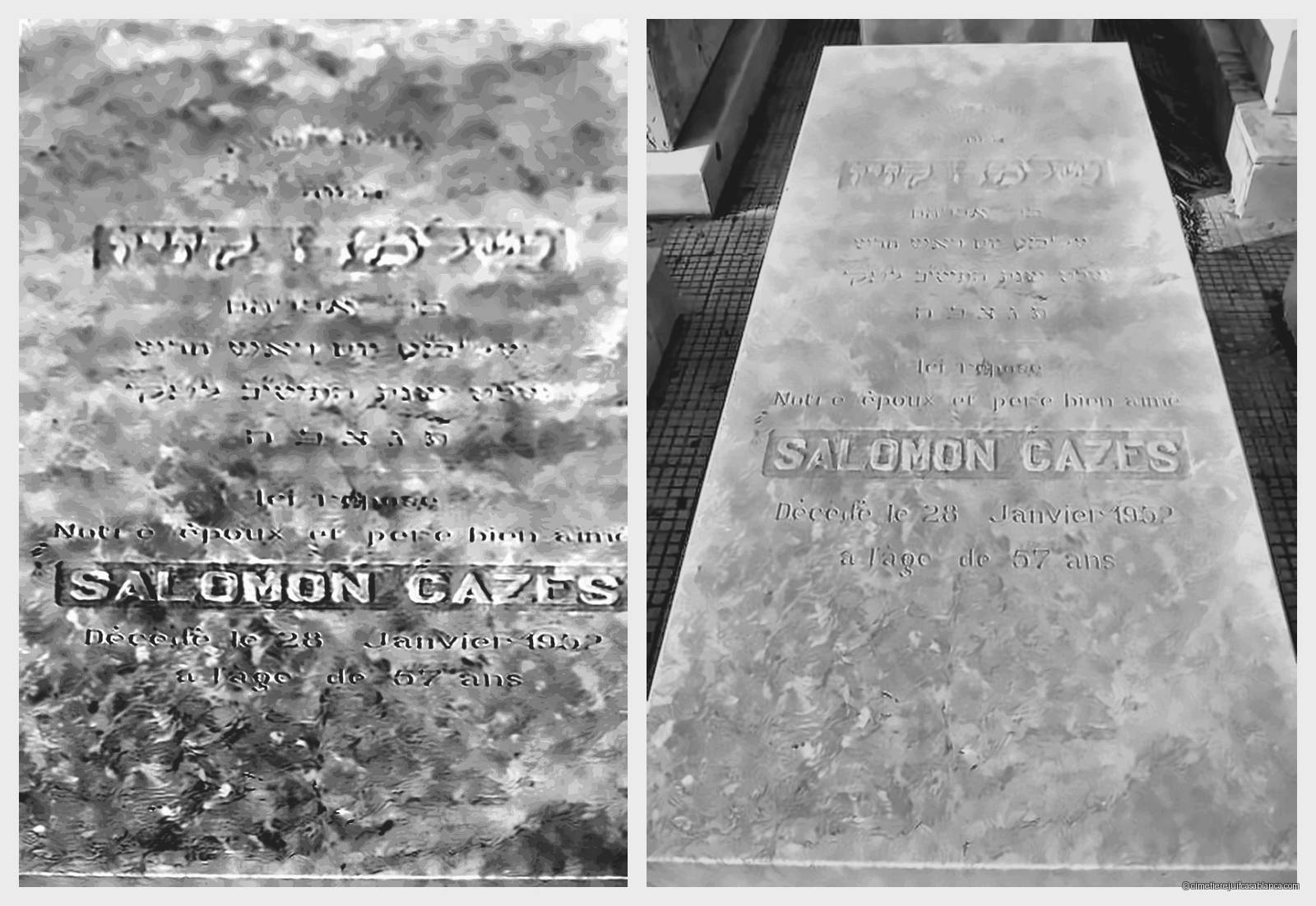 Pierre tombale de salomon cazes