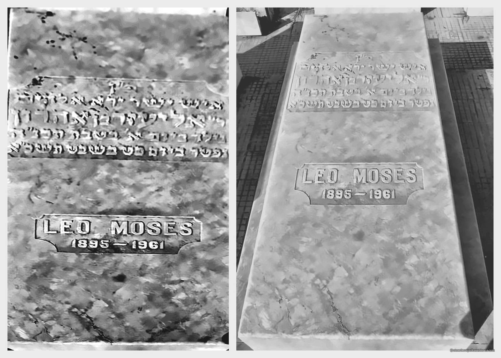 Pierre tombale de leo moses
