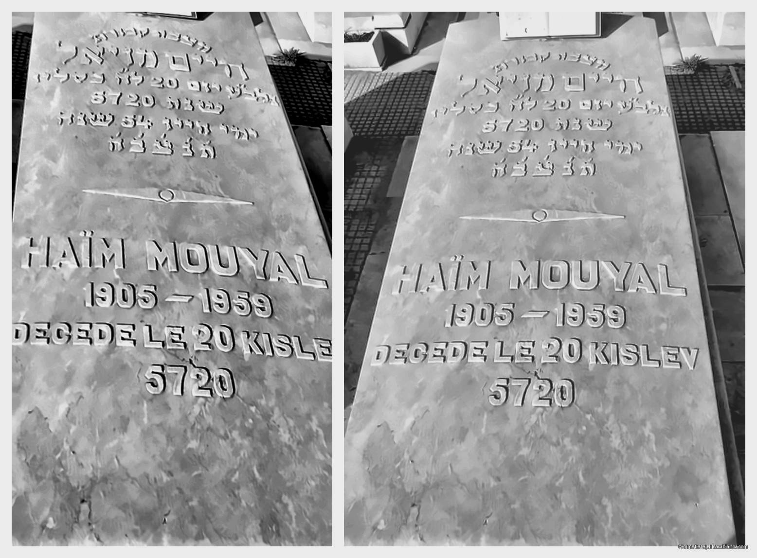 Pierre tombale de haim mouyal
