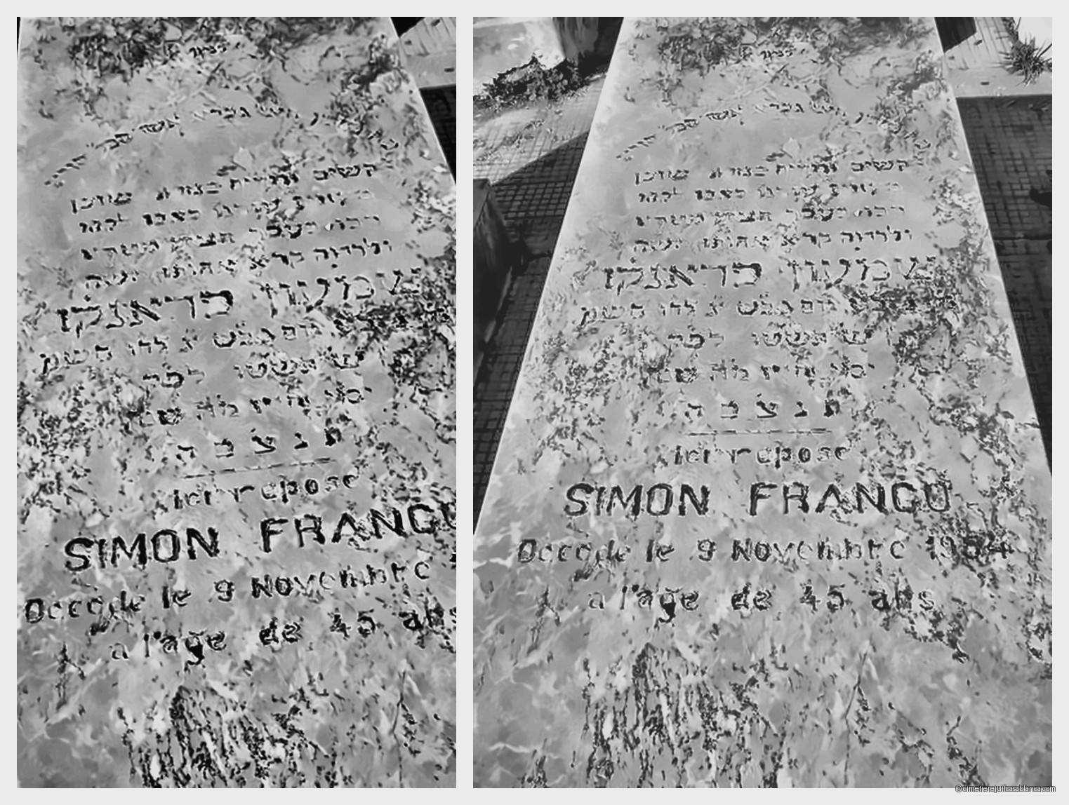 Pierre tombale de simon franco