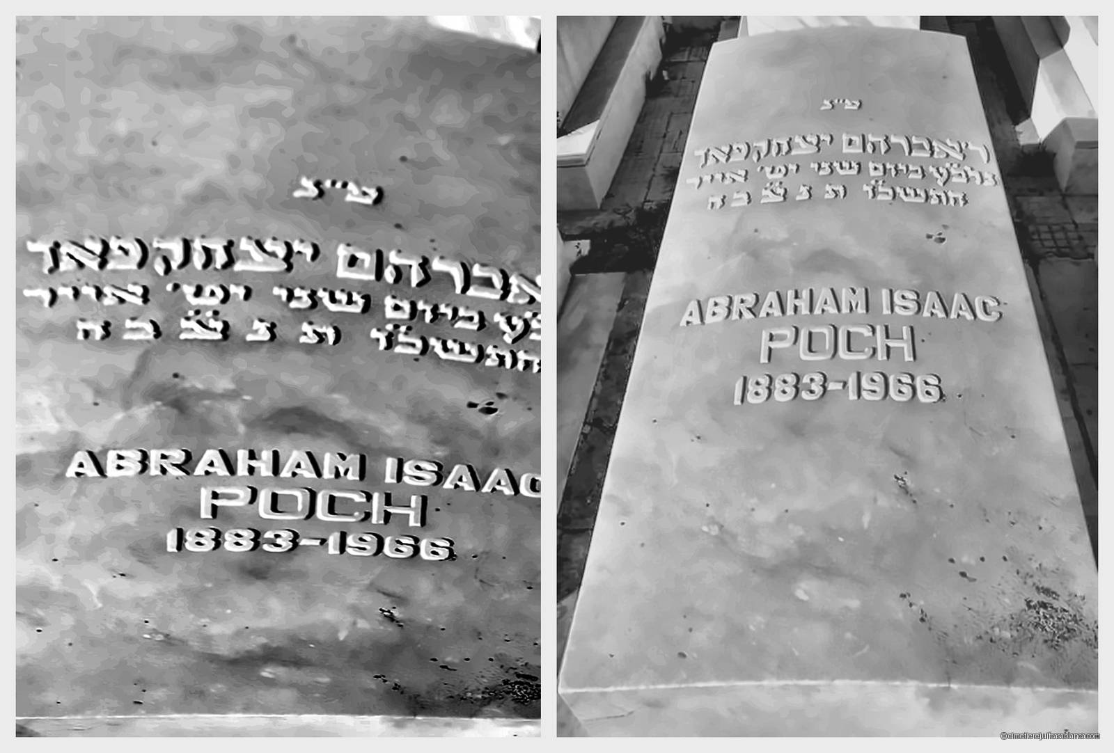 Pierre tombale de abraham isaac poch