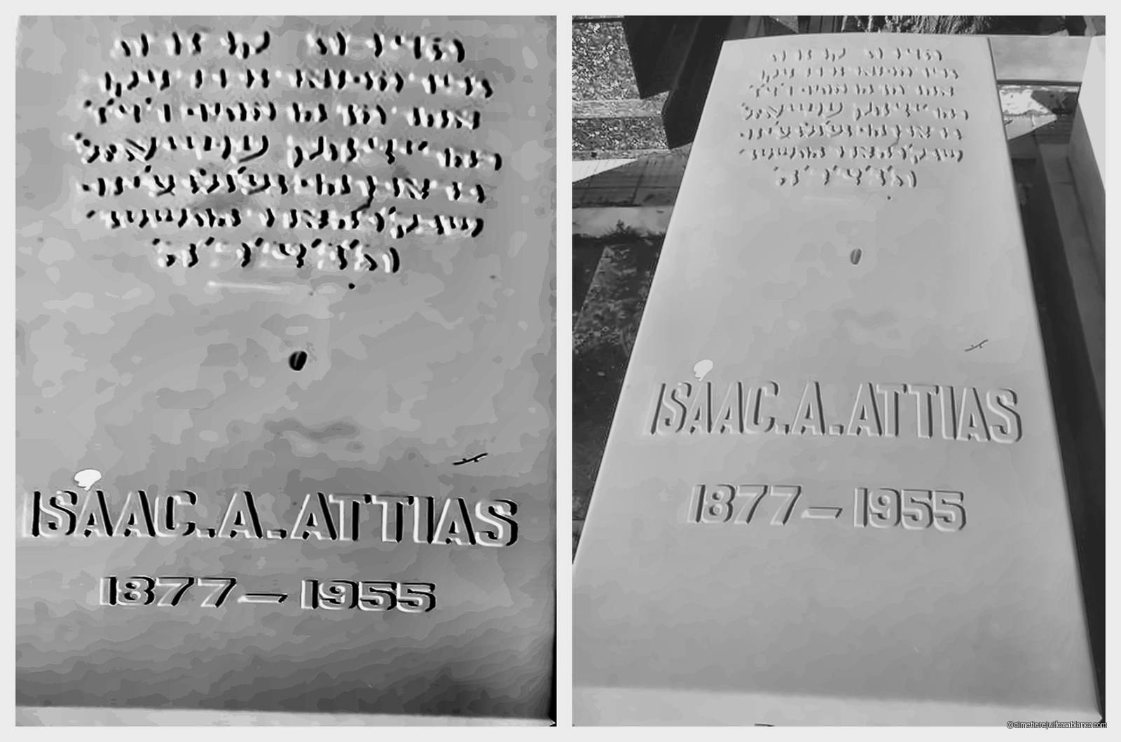 Pierre tombale de isaac attias