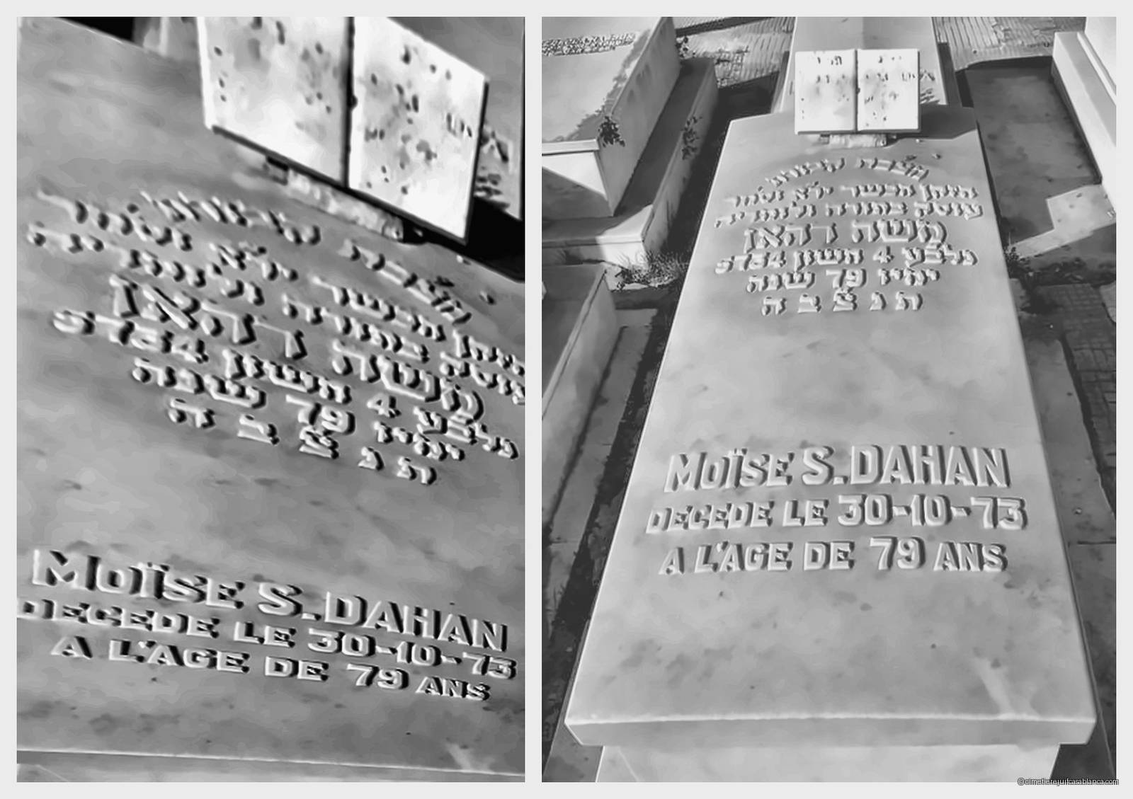 Pierre tombale de moise s. dahan