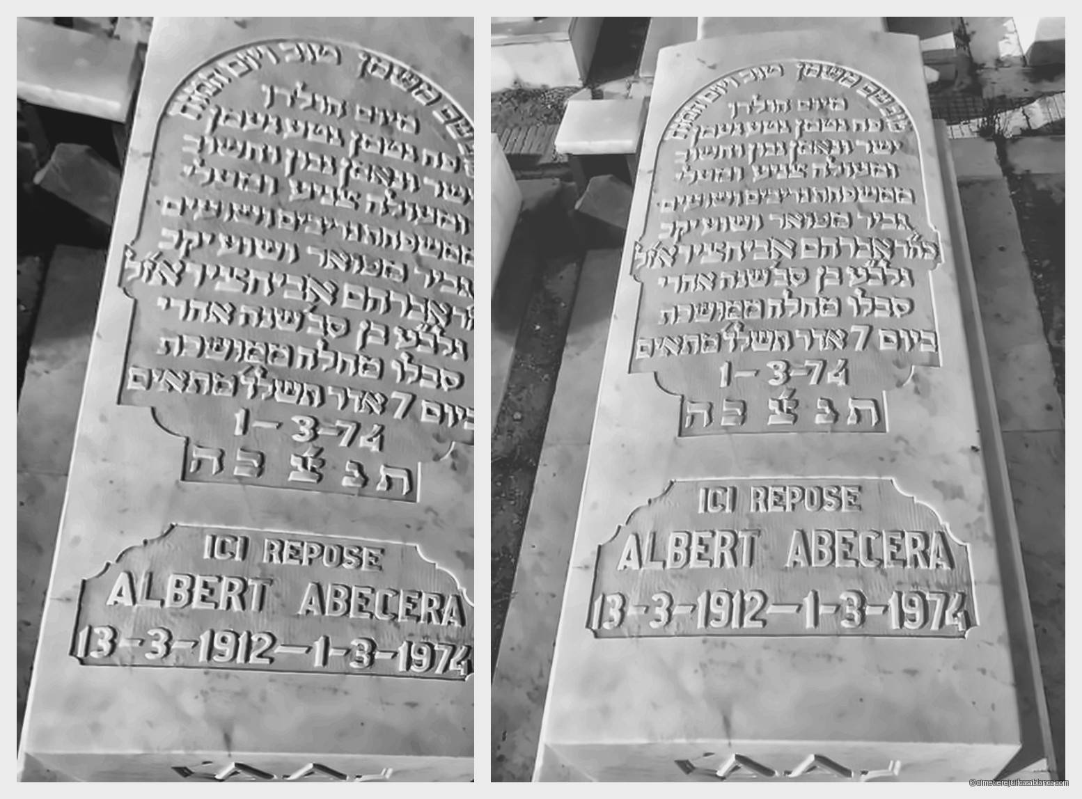 Pierre tombale de albert abecera