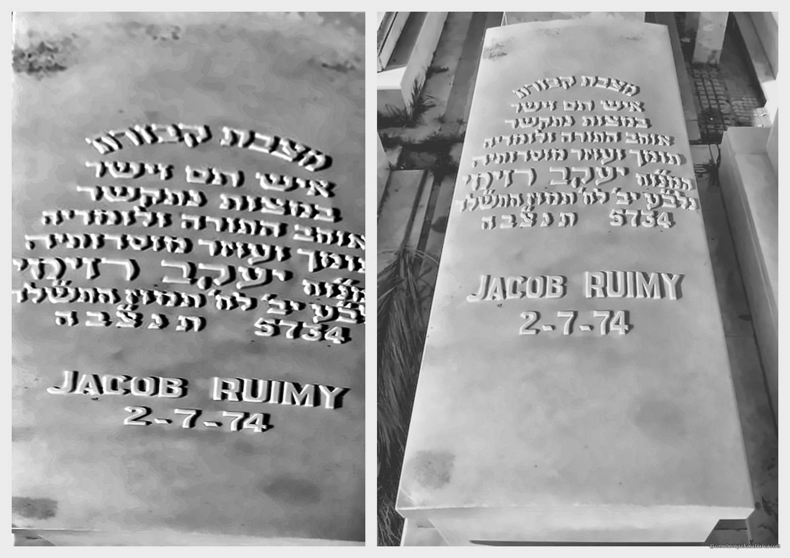 Pierre tombale de jacob ruimy