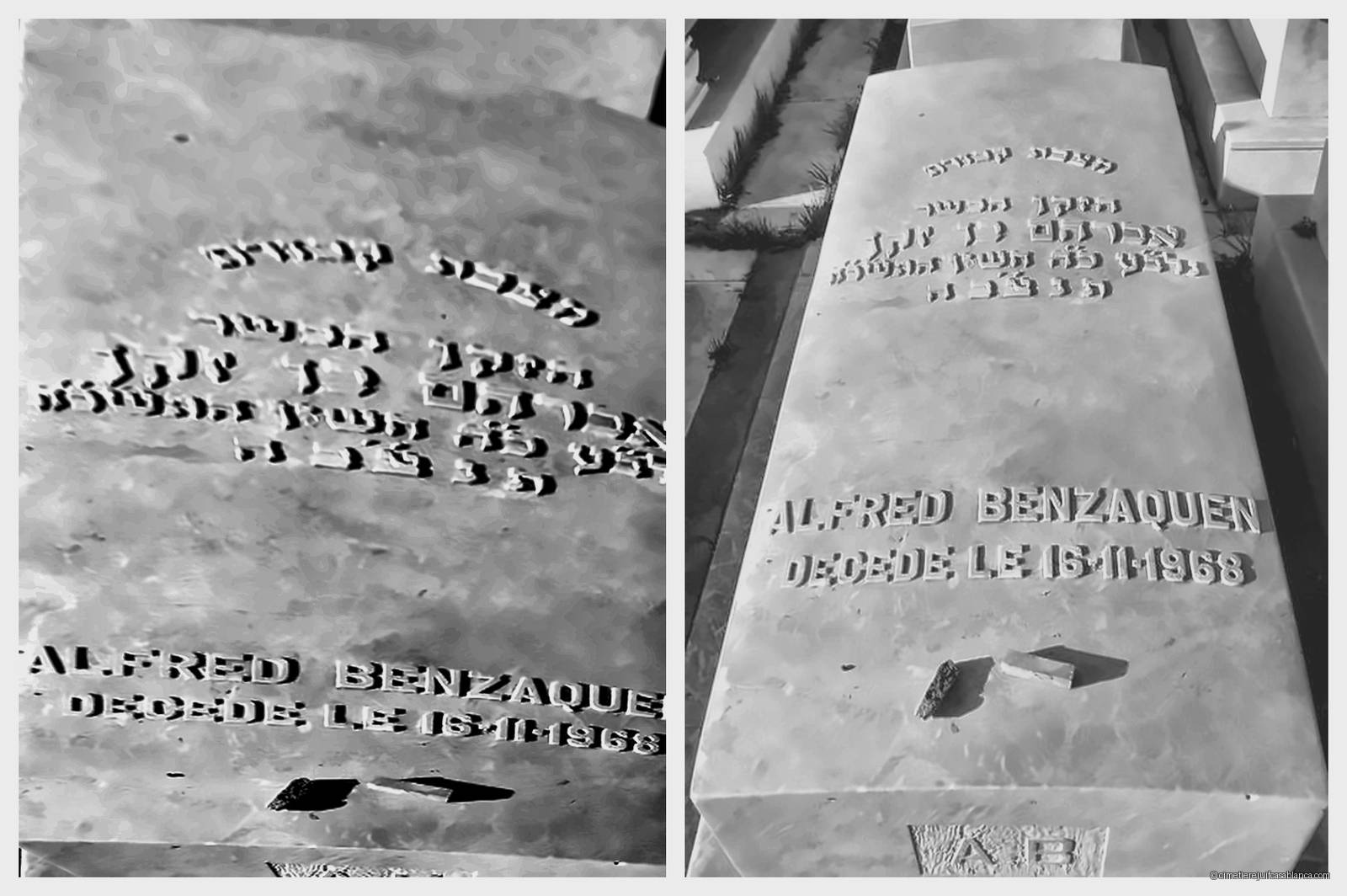 Pierre tombale de alfred benzaquen