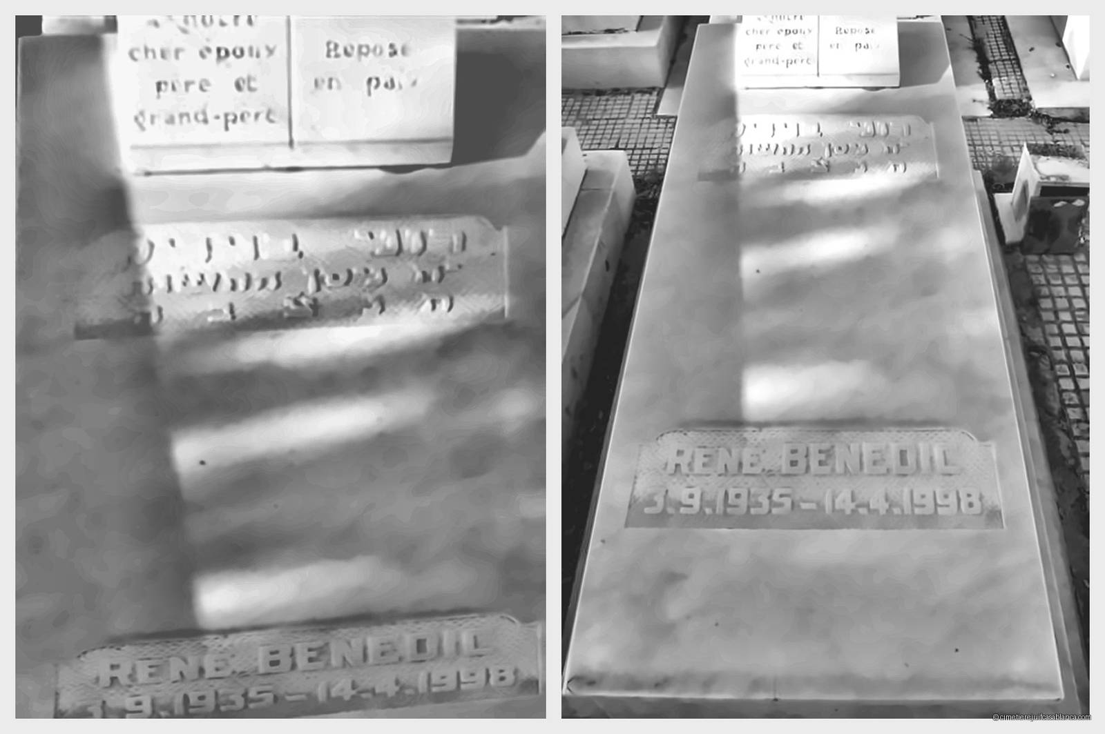 Pierre tombale de rené benedic