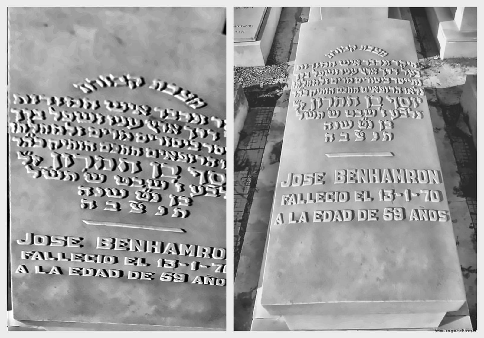 Pierre tombale de jose benhamron