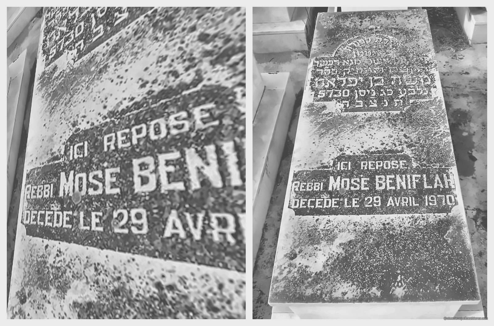 Pierre tombale de mose rebbi beniflah