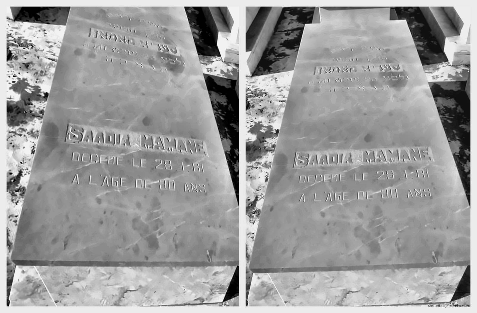 Pierre tombale de saadia mamane