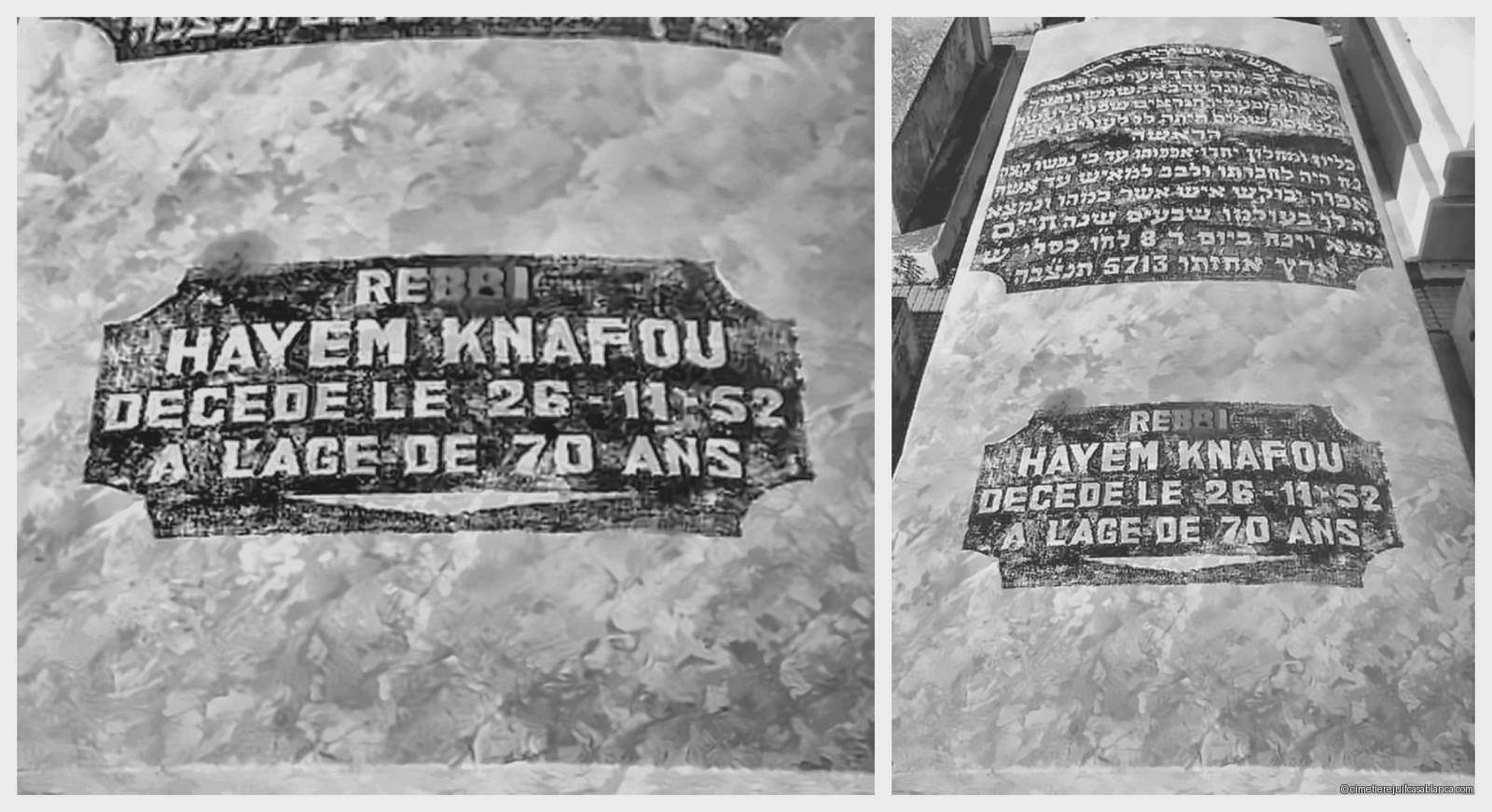 Pierre tombale de hayem rebbi knafou
