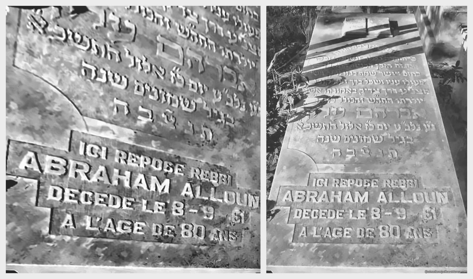 Pierre tombale de abraham alloun
