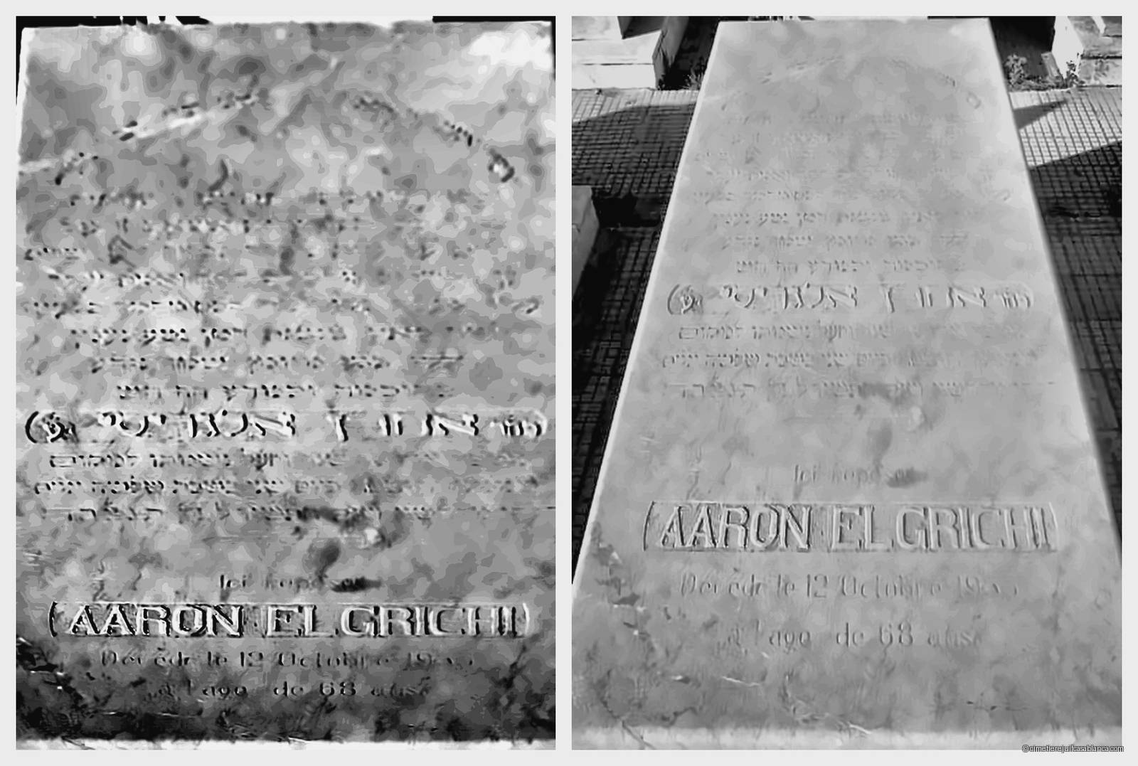 Pierre tombale de aaron elgrichi
