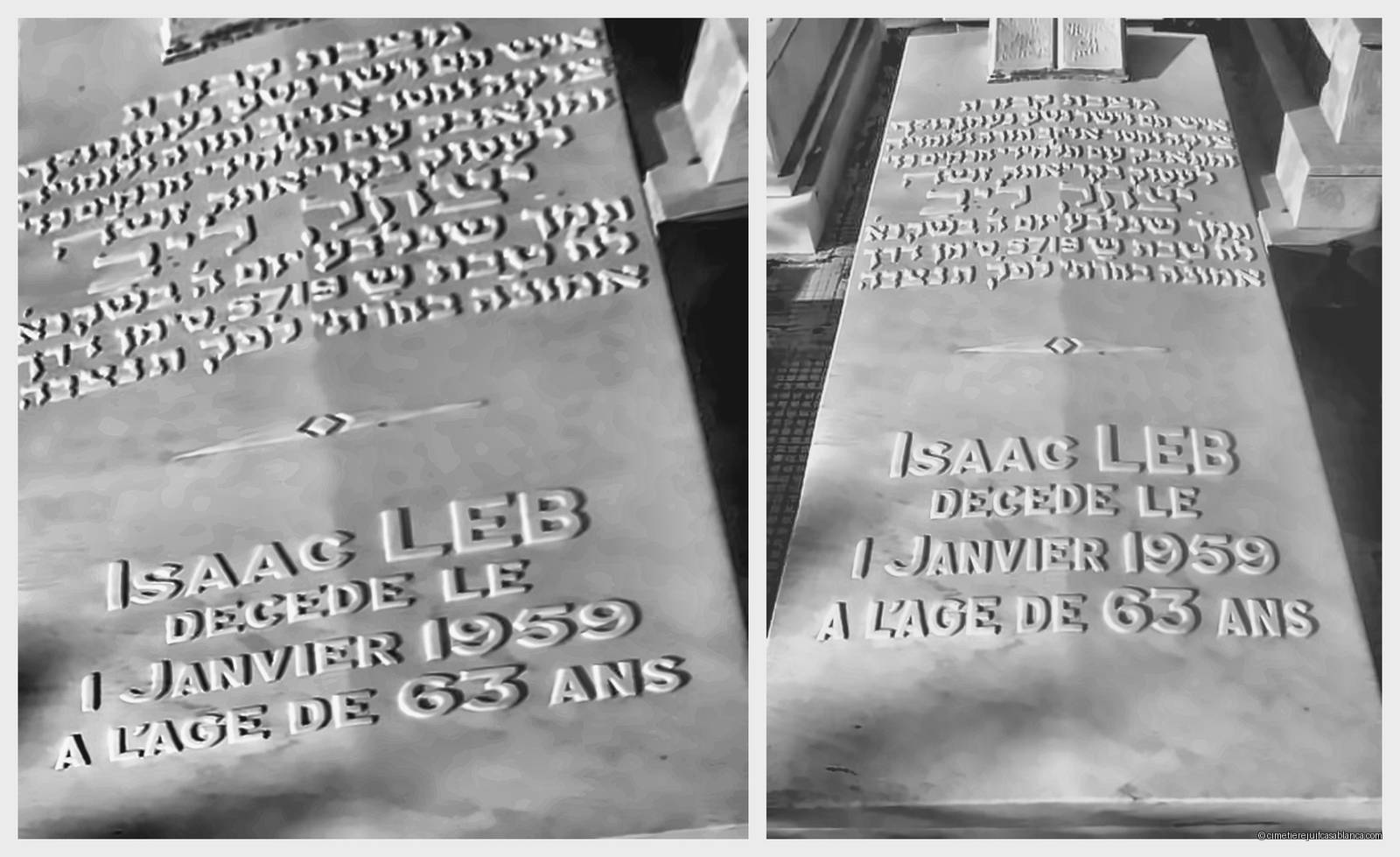 Pierre tombale de isaac leb