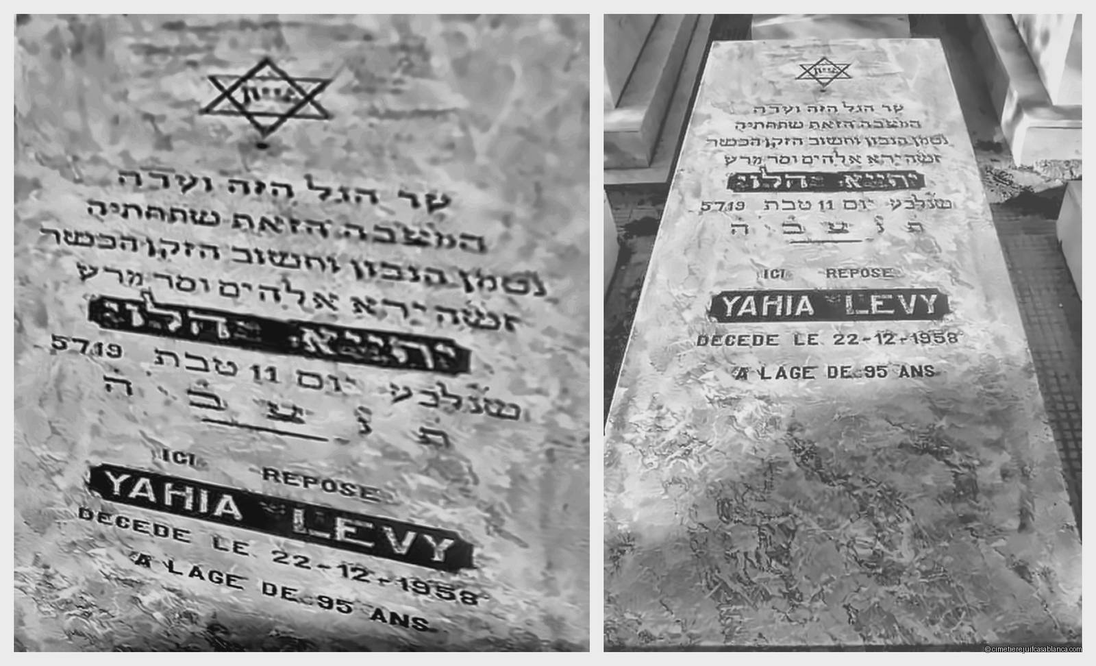 Pierre tombale de yahia levy