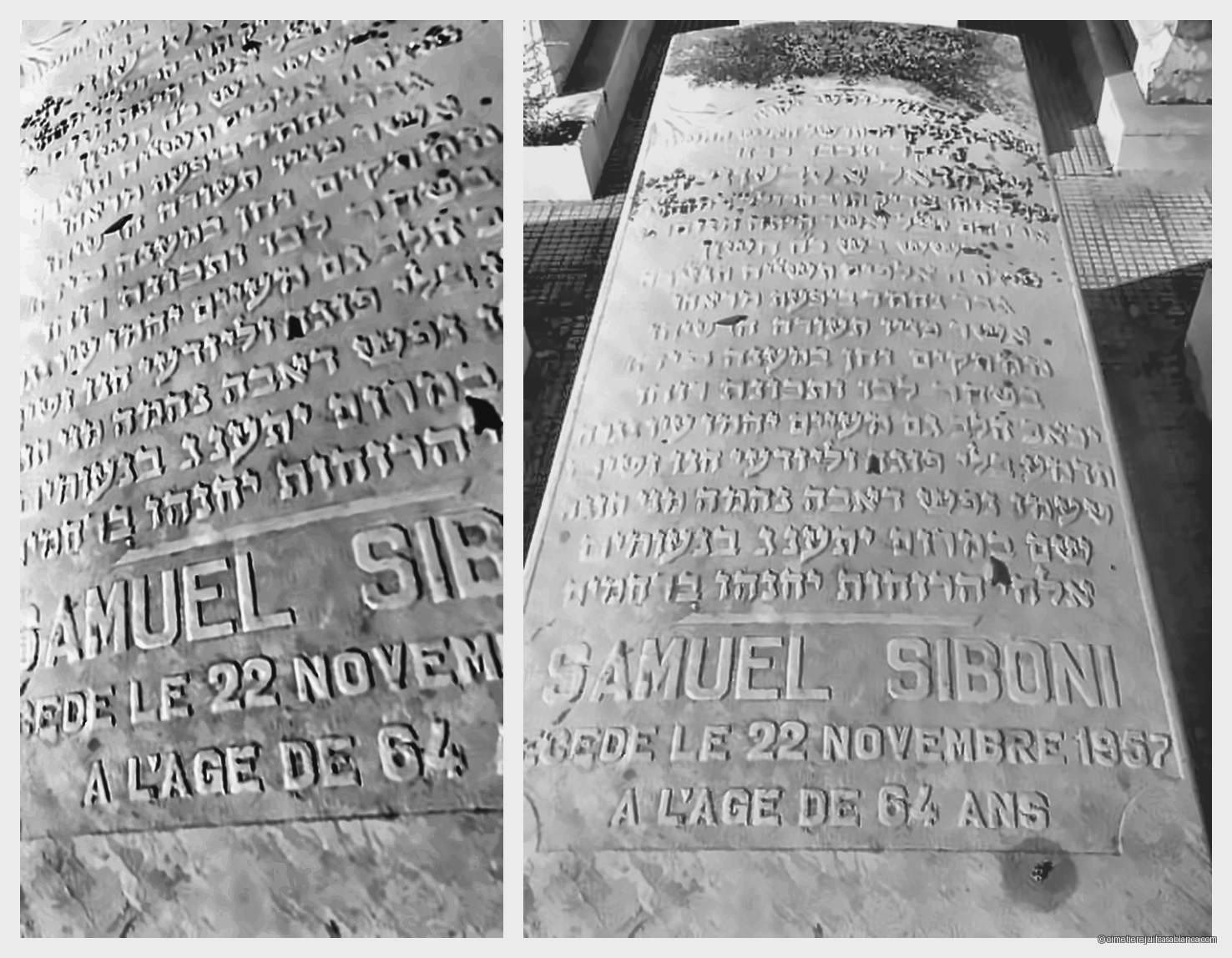 Pierre tombale de samuel siboni
