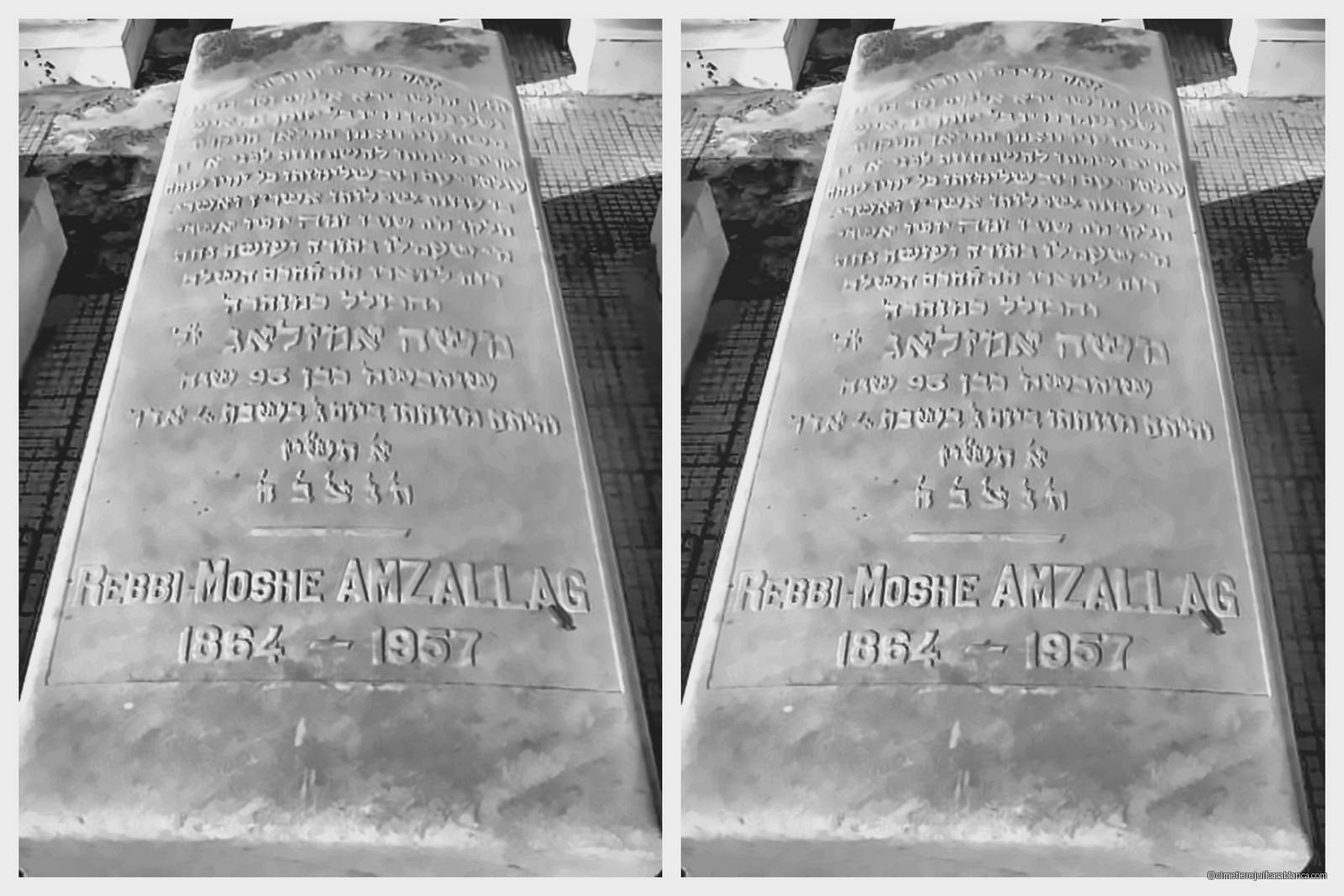 Pierre tombale de moshe rebbi amzallag