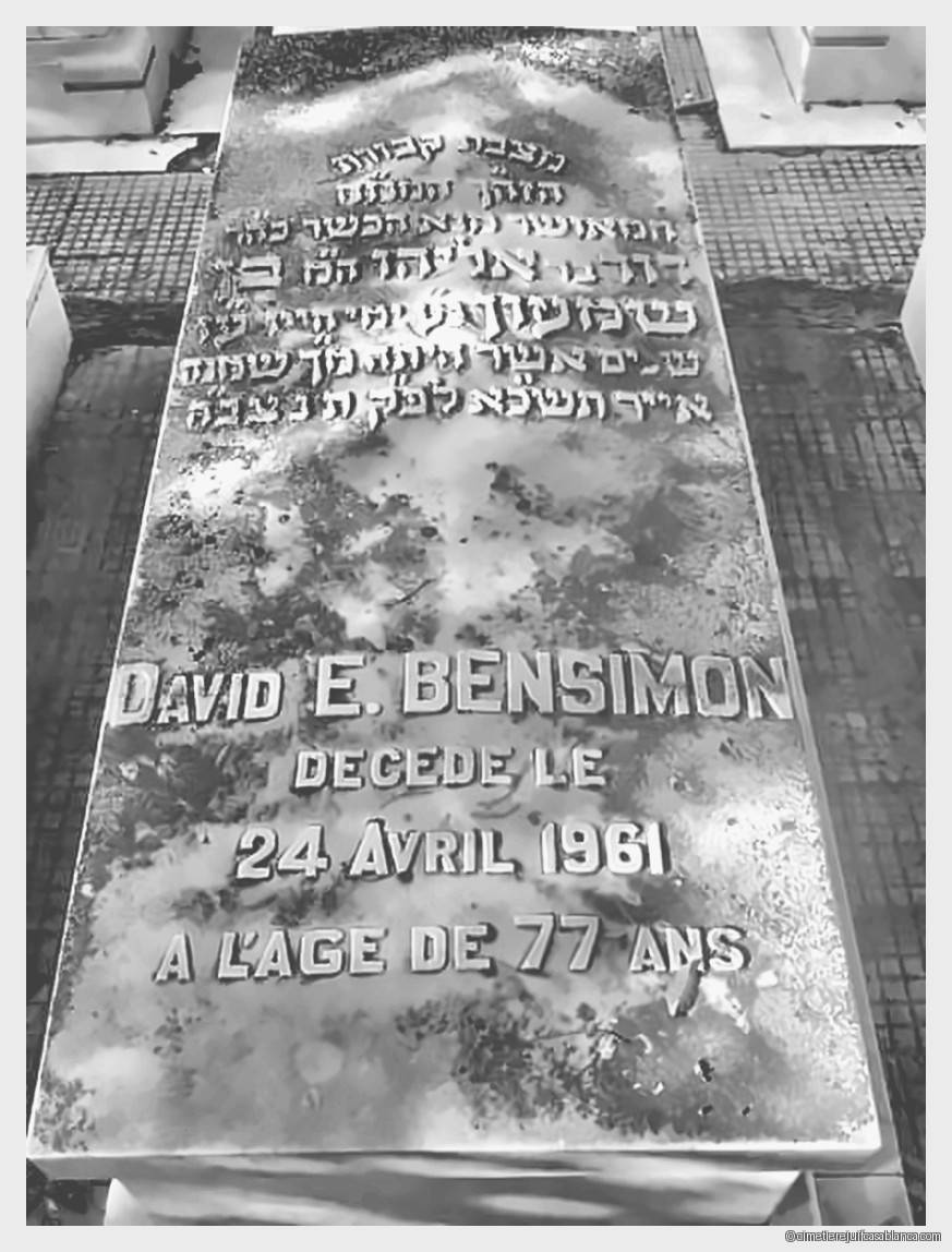 Pierre tombale de david bensimon