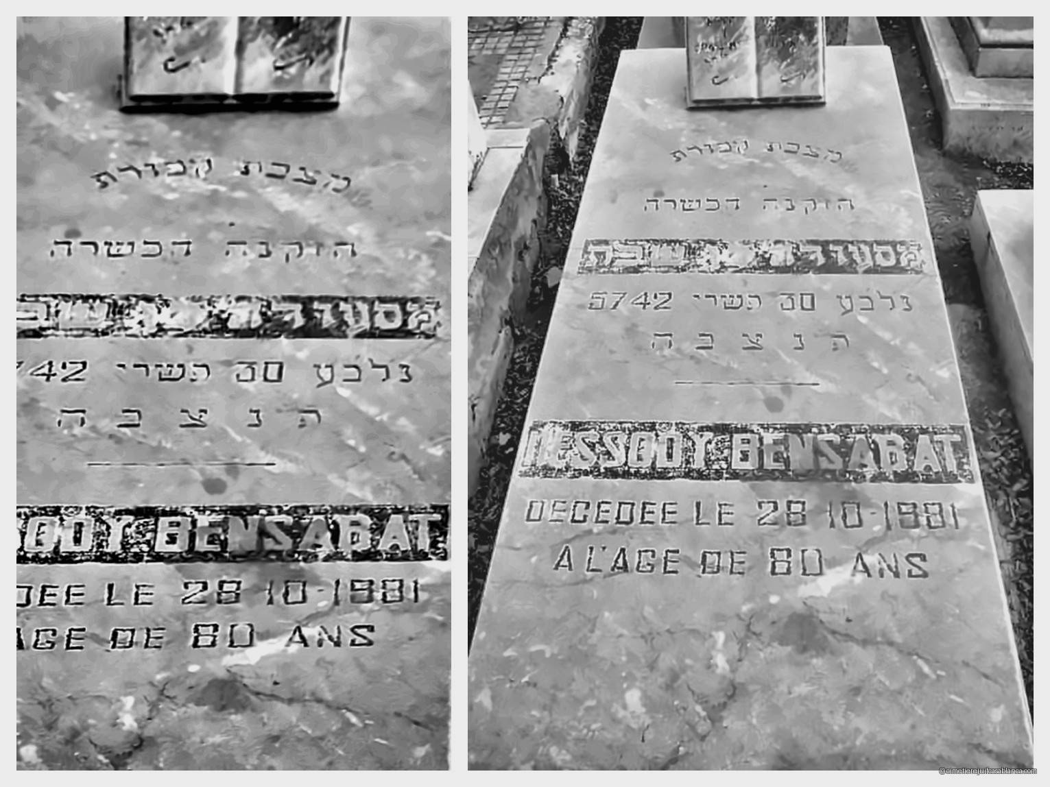 Pierre tombale de messody bensabat