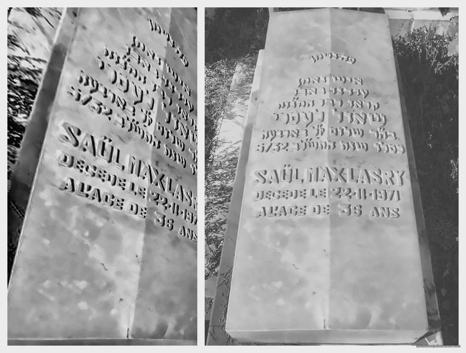 Pierre tombale de saul max lasry