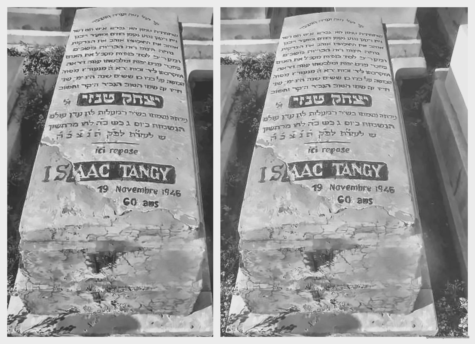 Pierre tombale de isaac tangy