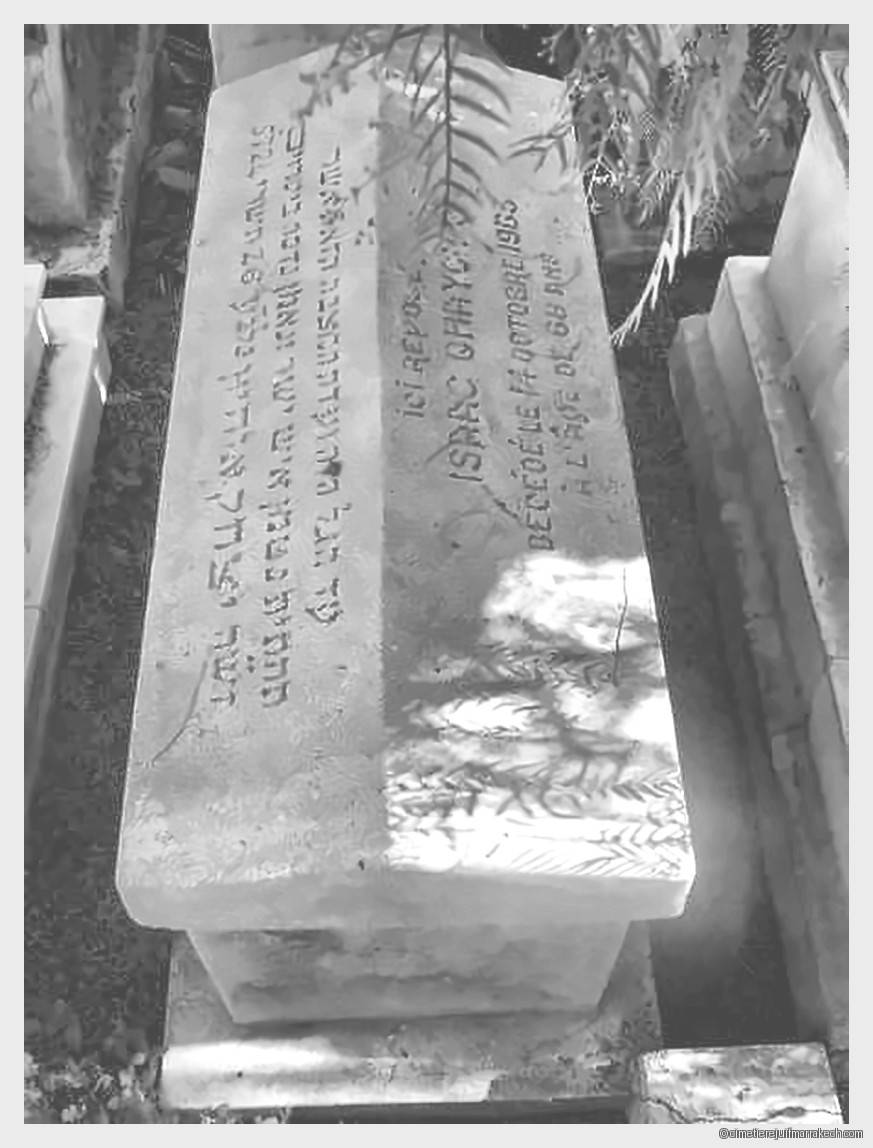 Pierre tombale de isaac ohayon