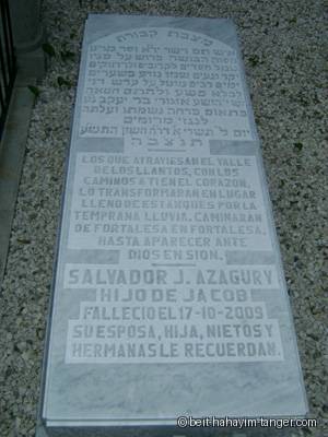 Pierre tombale de salvador azagury
