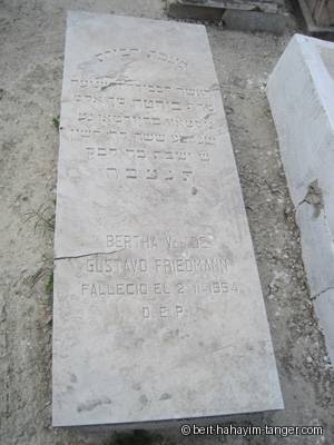 Pierre tombale de betha de gustavo friedmann