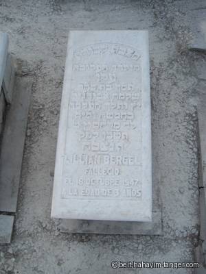 Pierre tombale de lilian bergel