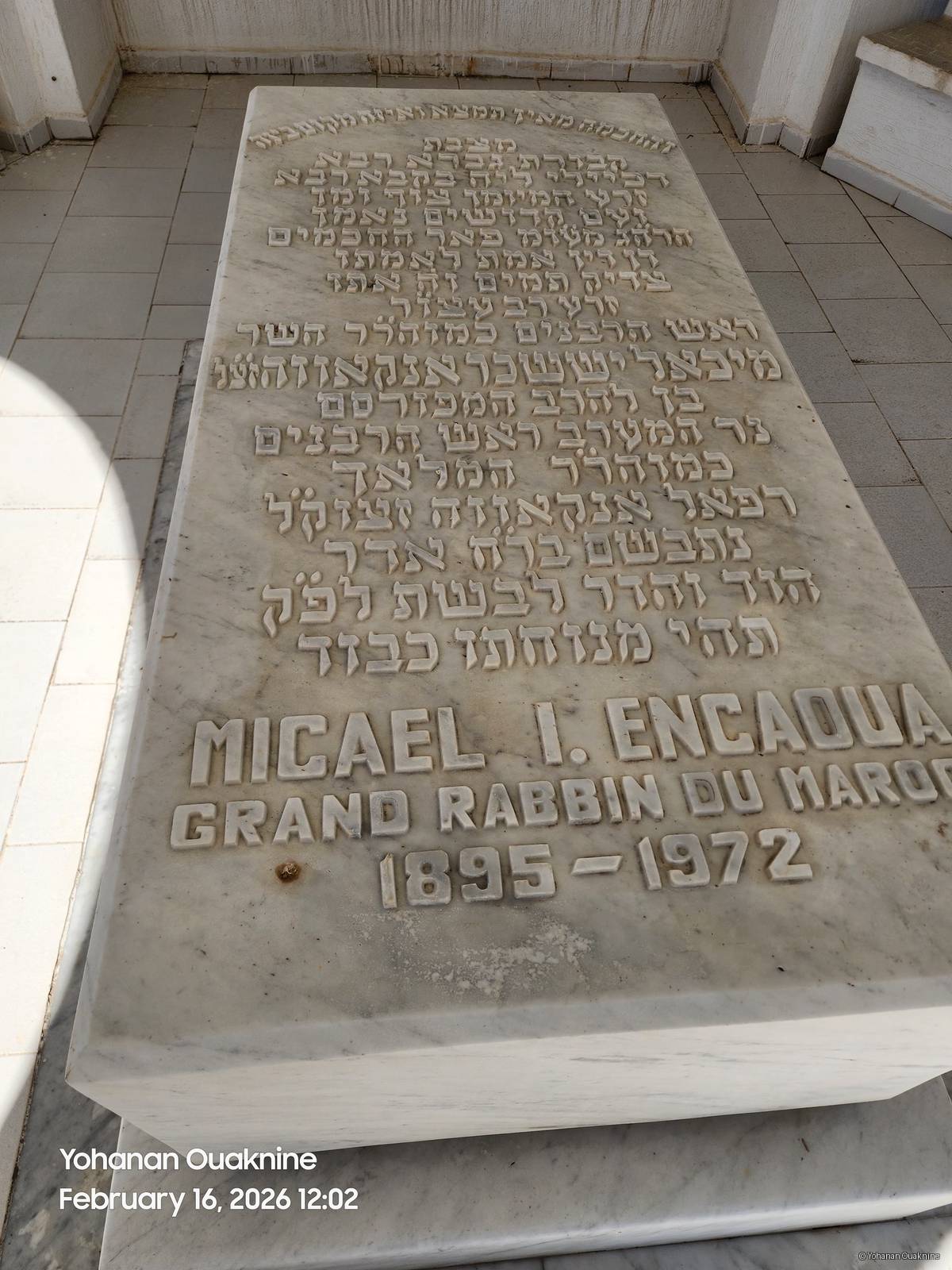 Pierre tombale de Micael ENCAOUA