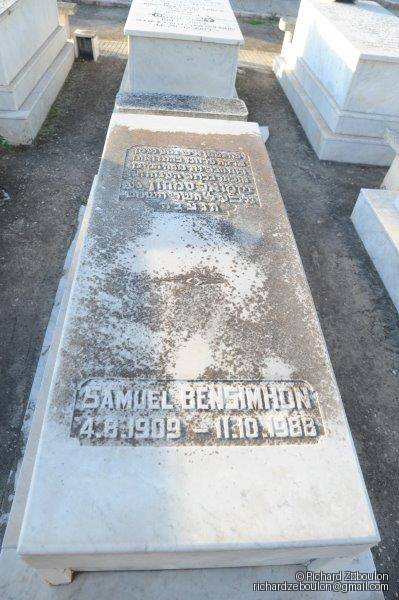 Pierre tombale de samuel bensimhon