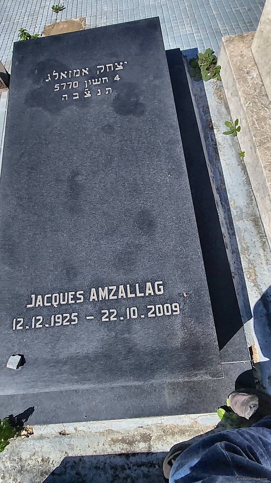 Pierre tombale de jacques amzallag