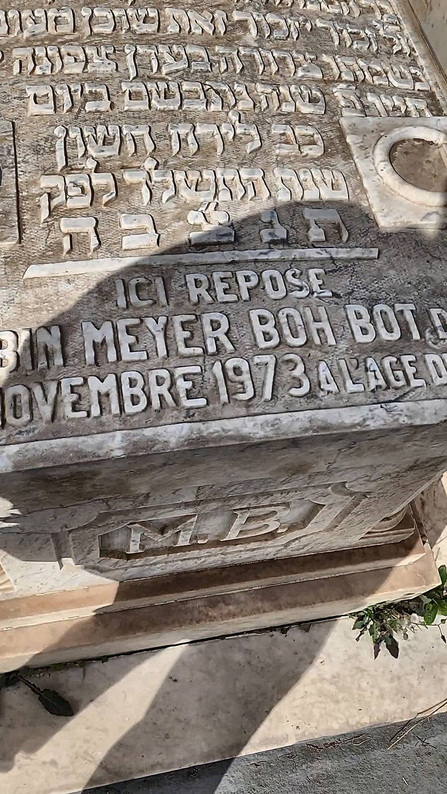 Pierre tombale de Meyer BOHBOT
